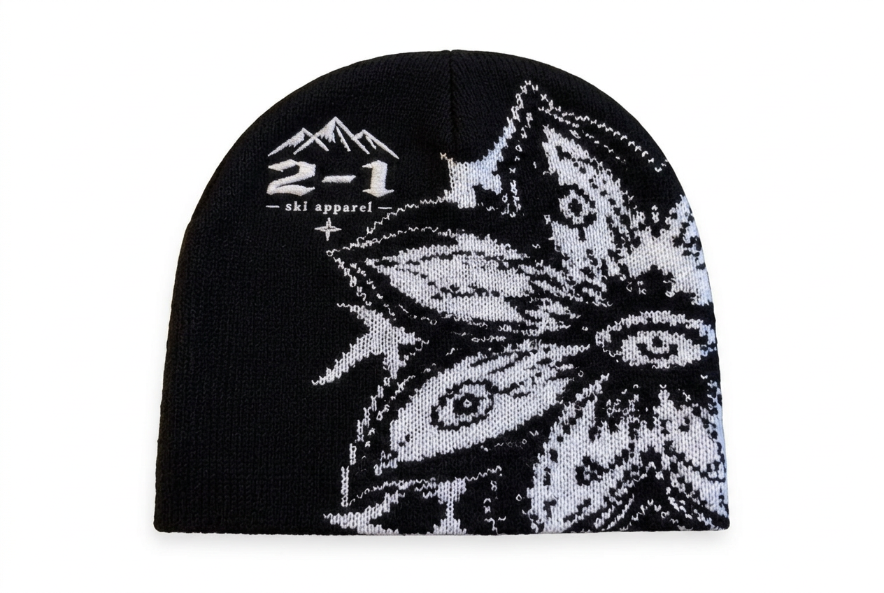 Flower Print Beanie